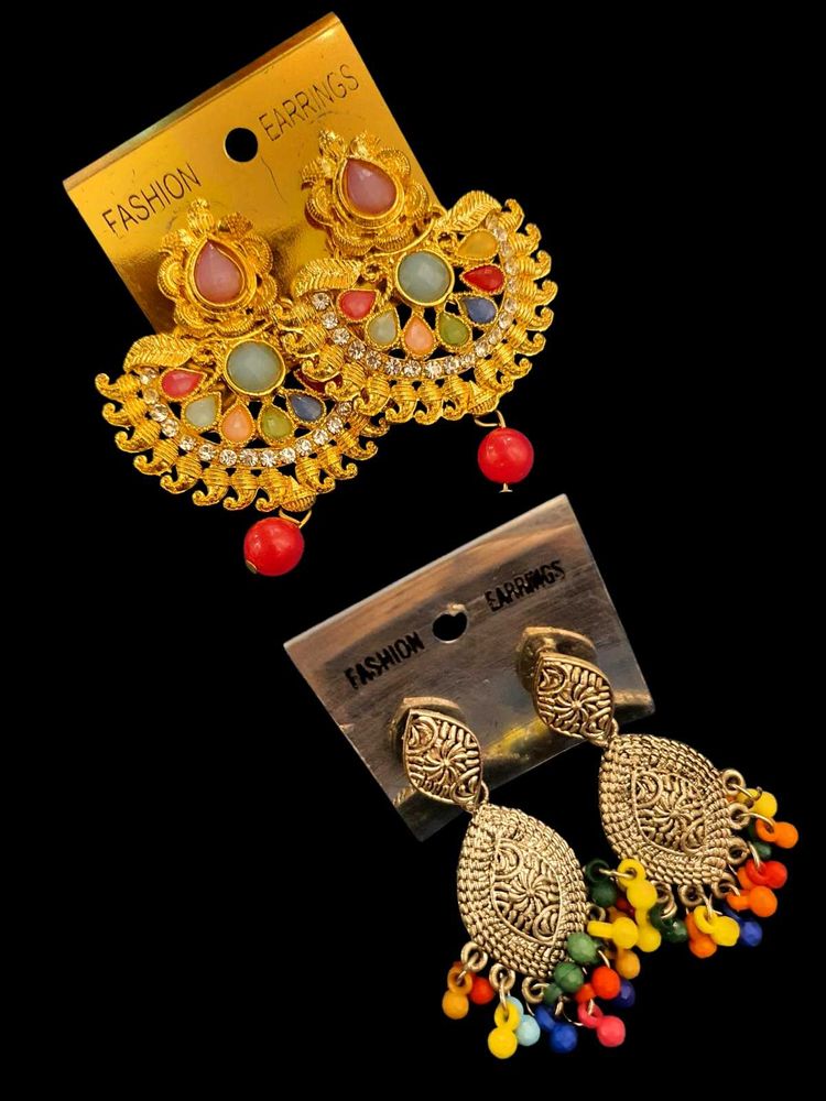 🎀❤️Combo of 2 Multicoloured Earrings❤️🎀