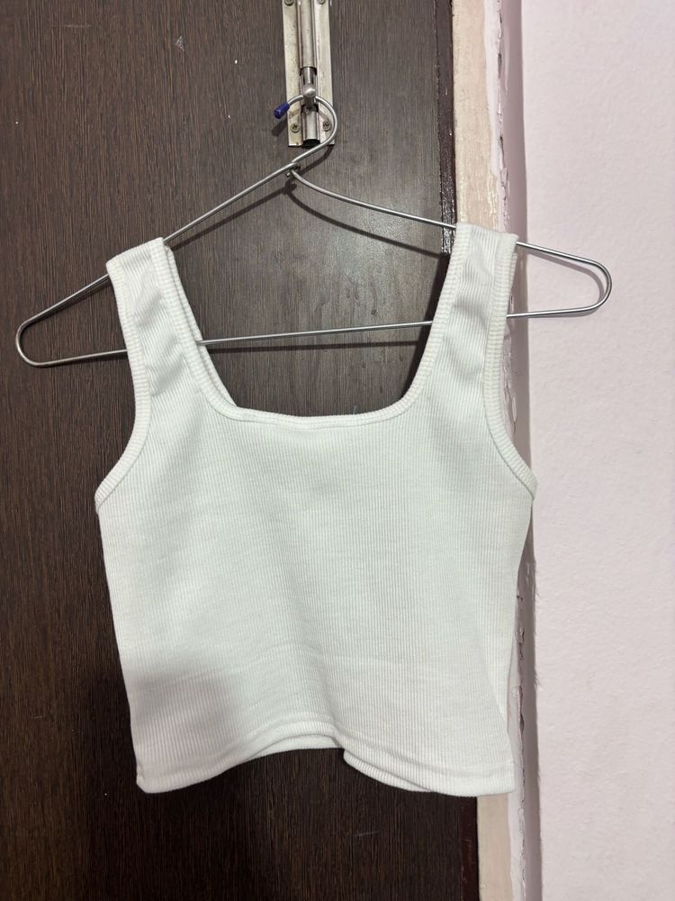 White Crop Top