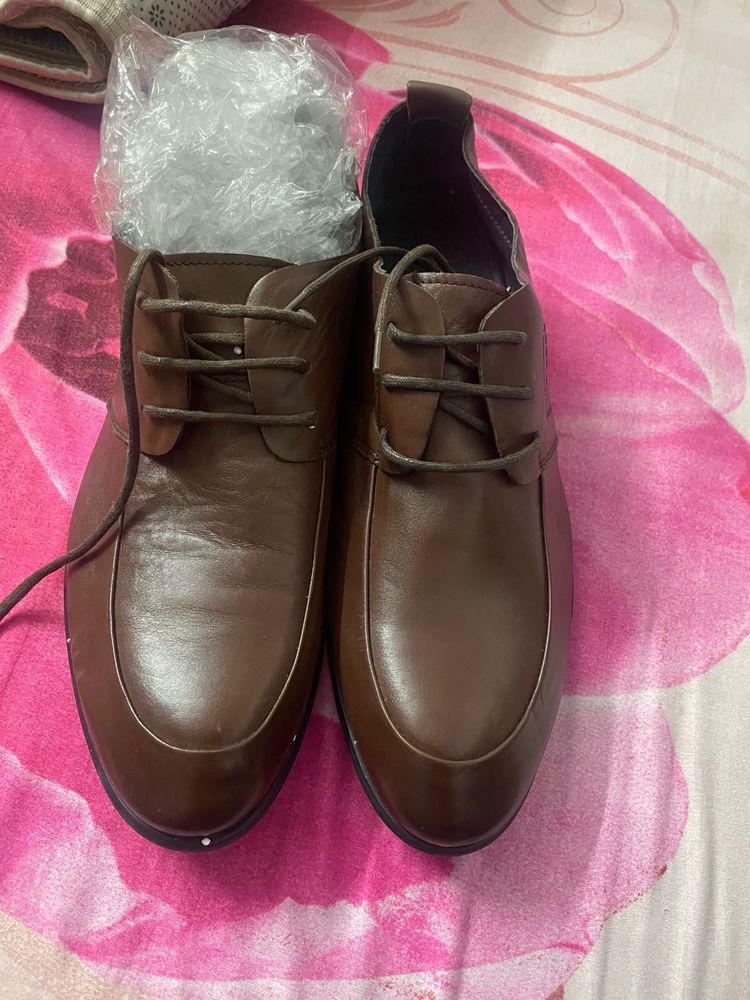 Men&#39;s Brown Leather Dress Shoes