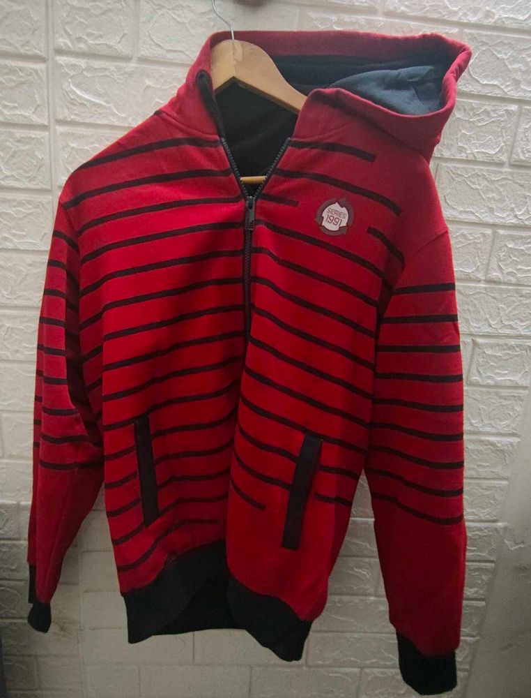 Striped Red Hoodie