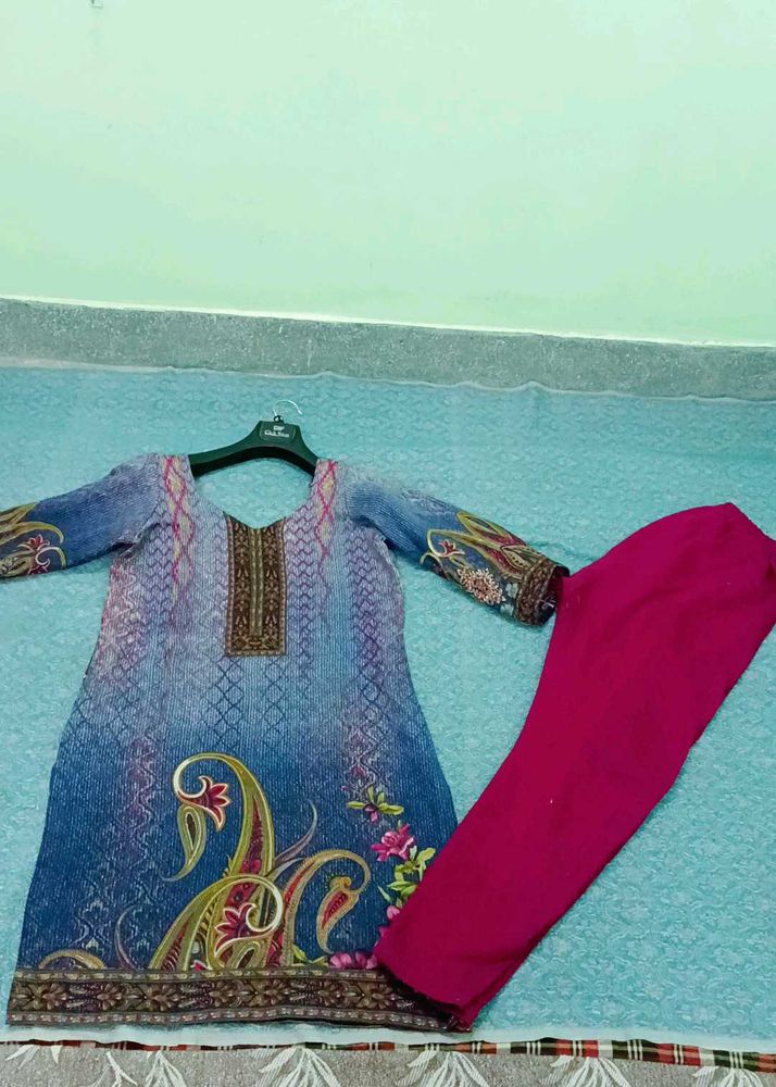 Beautiful woolen k nourta Set