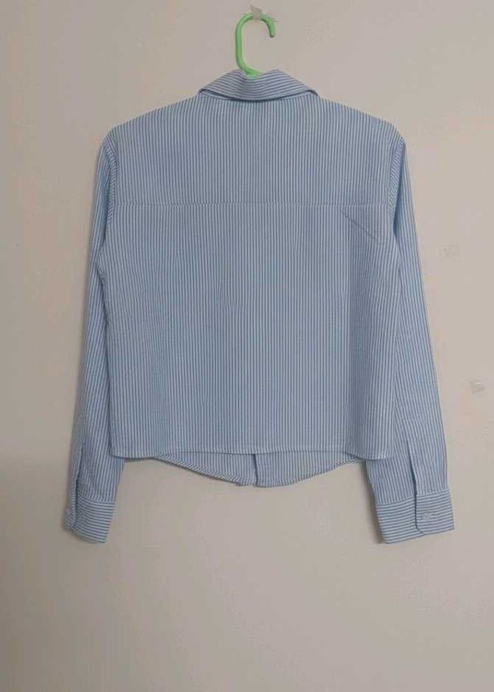 Striped Cropped Shirt