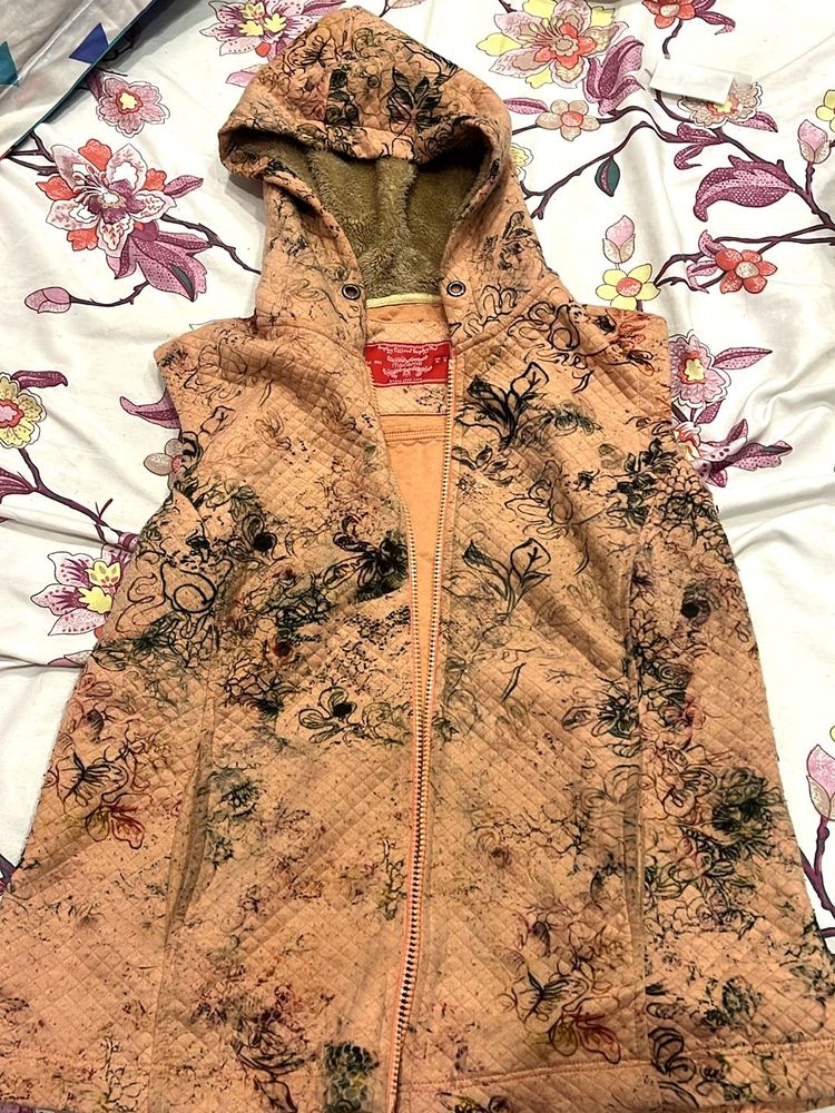 Floral Print Hoodie Jacket