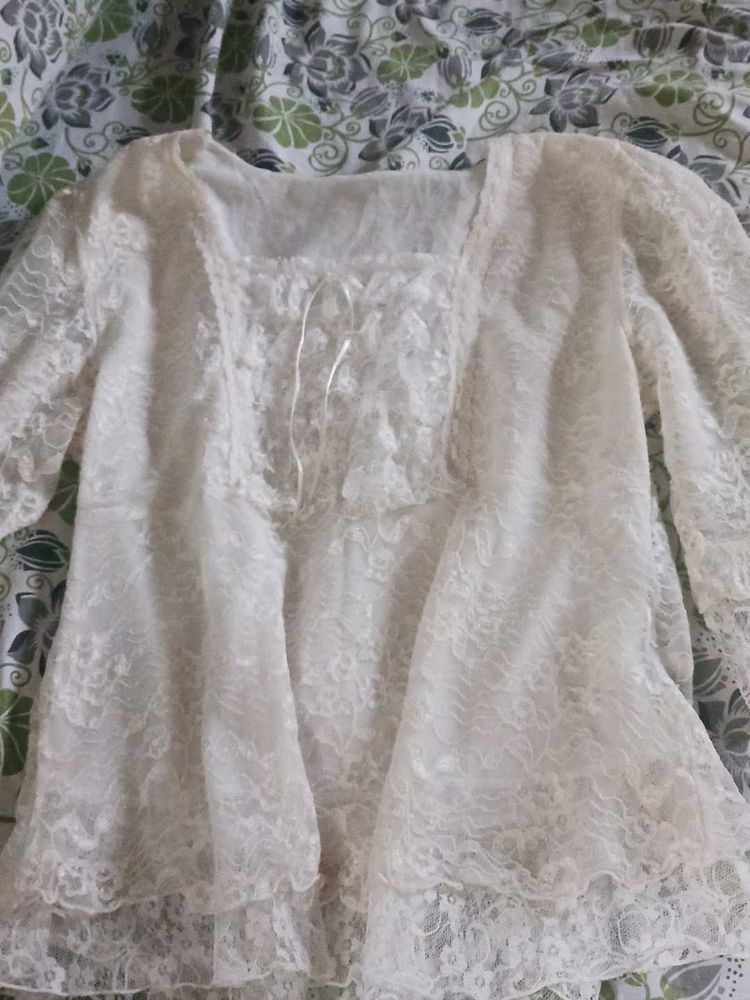 Lace Overlay Top