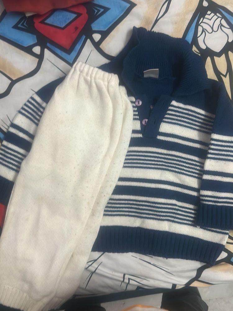 Vintage Knit Sweater &amp; Pants Set