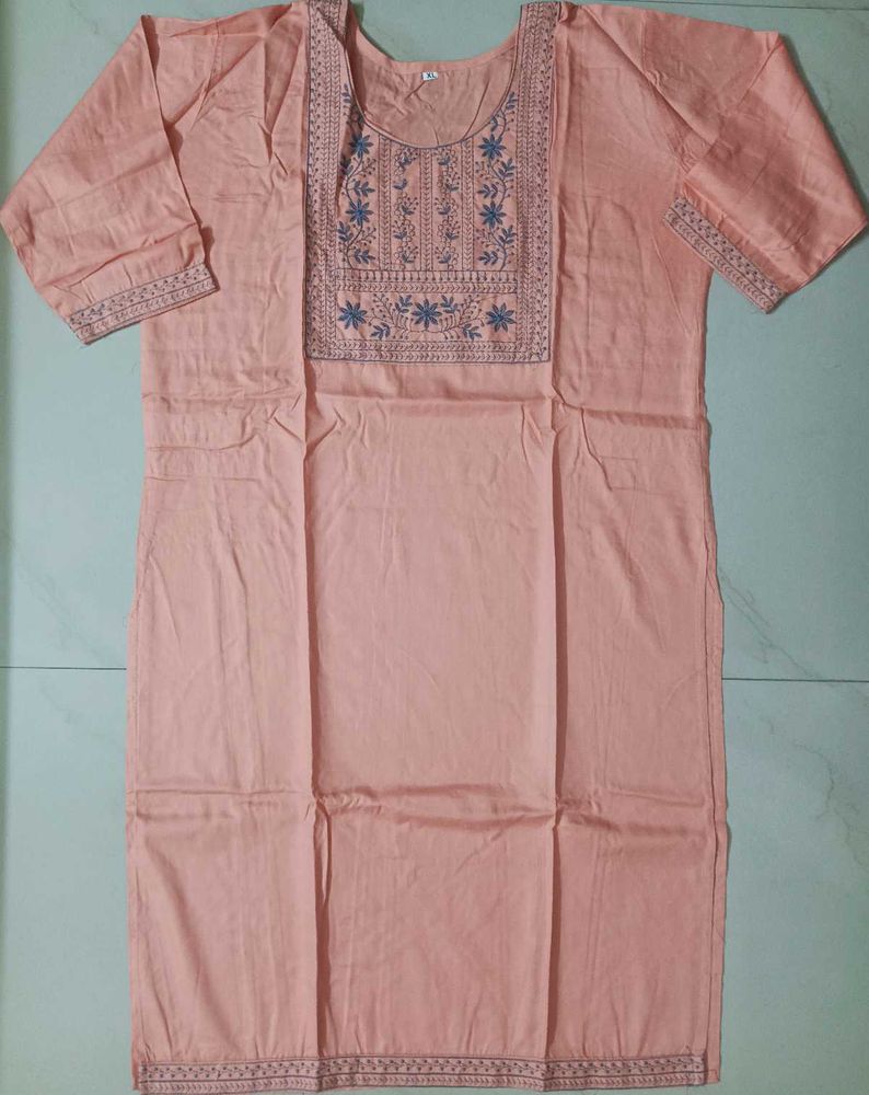 New Cotton Kurti With Thread Work