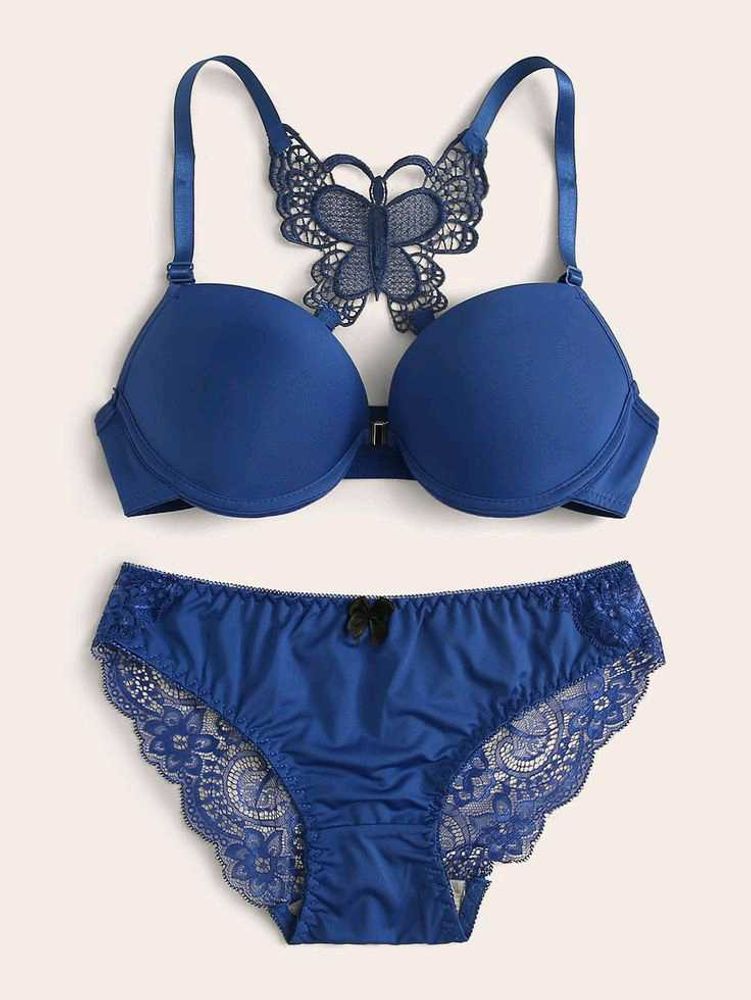 Blue Bra &amp; Panty Set