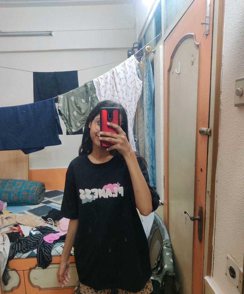 Black Graphic Print T-Shirt