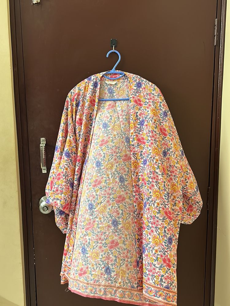 Kimono Look Oversized Shrug