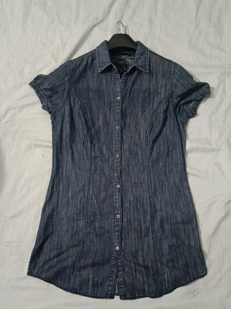Denim Shirt Dress/Top