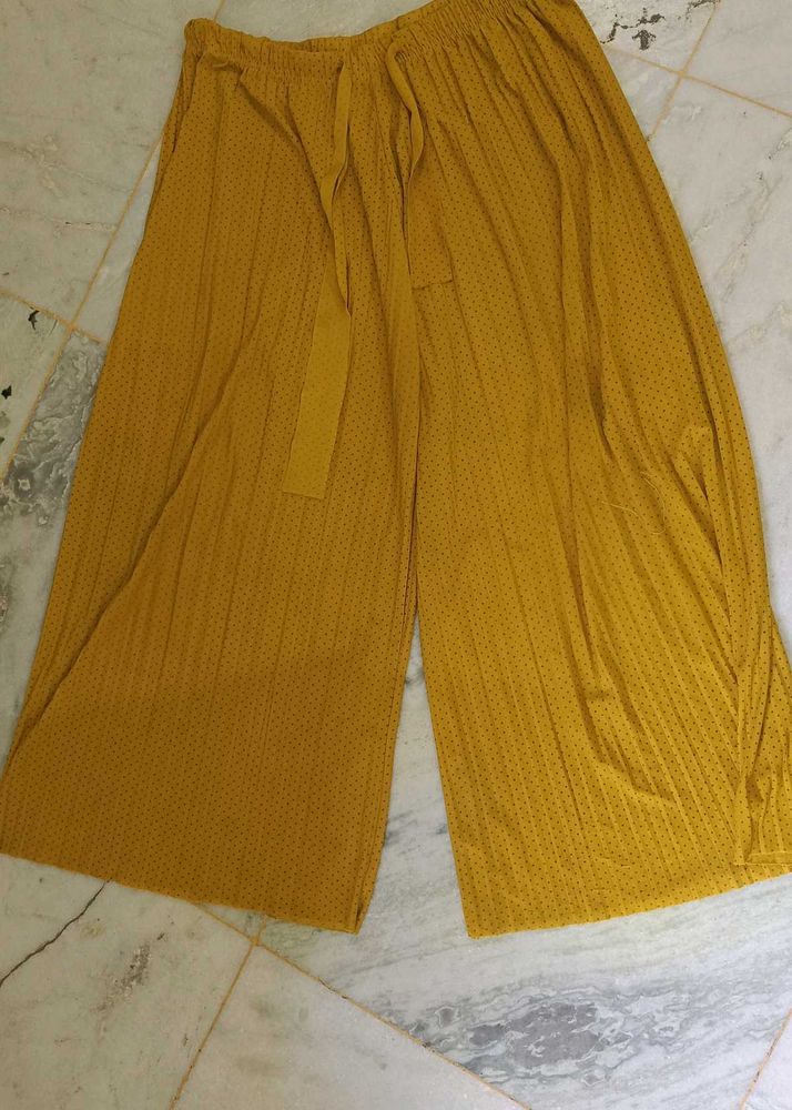 Mustard Colour Palazzo For Girls/Women