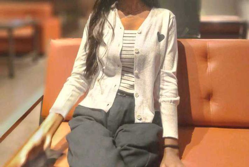 Cute Cardigan with Heart Detail