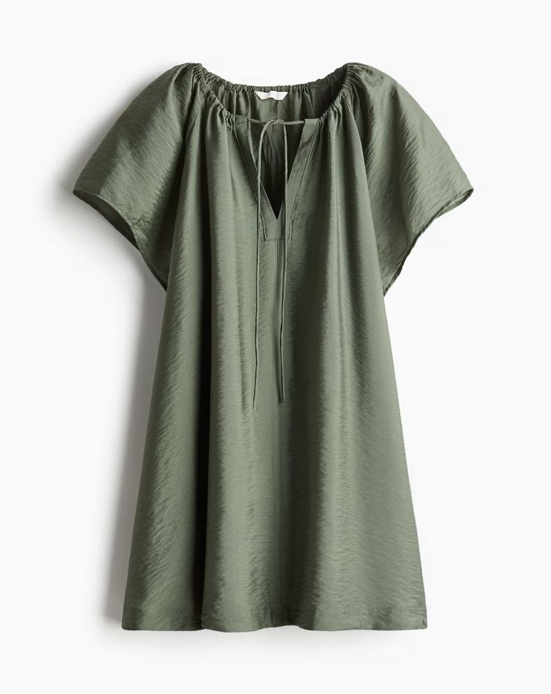 H&amp;M Green A-Line Dress