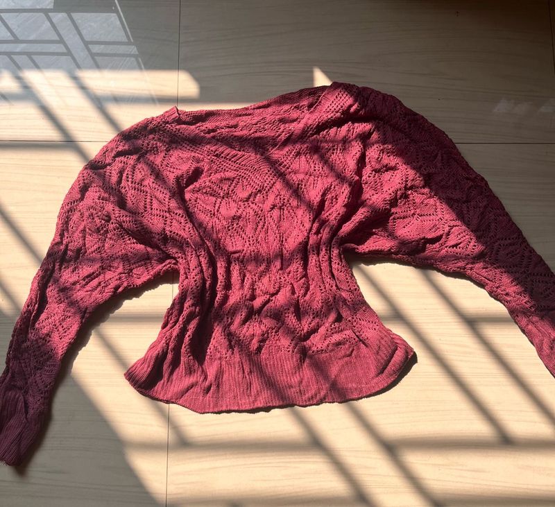 Maroon Knit Sweater