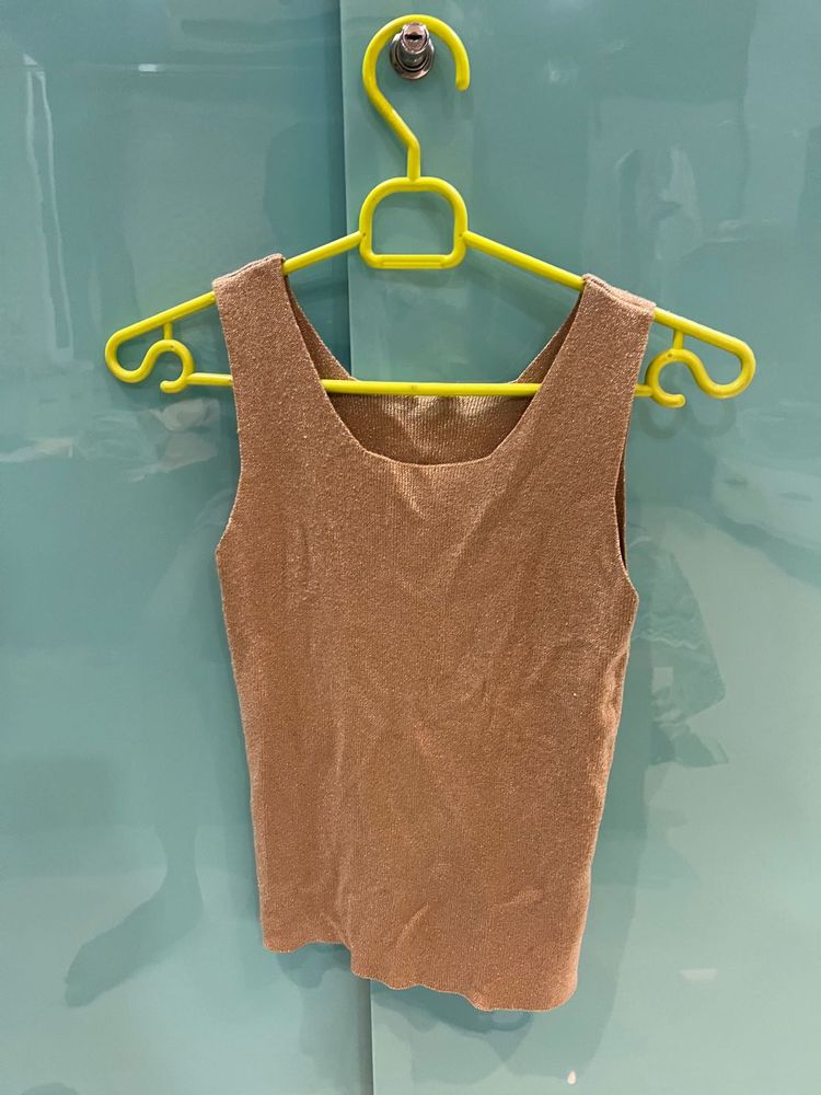 Tan Sleeveless Top