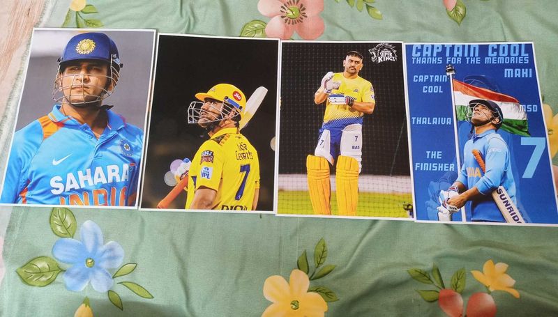 Ms Dhoni Wall Posters With Free Pen stand!