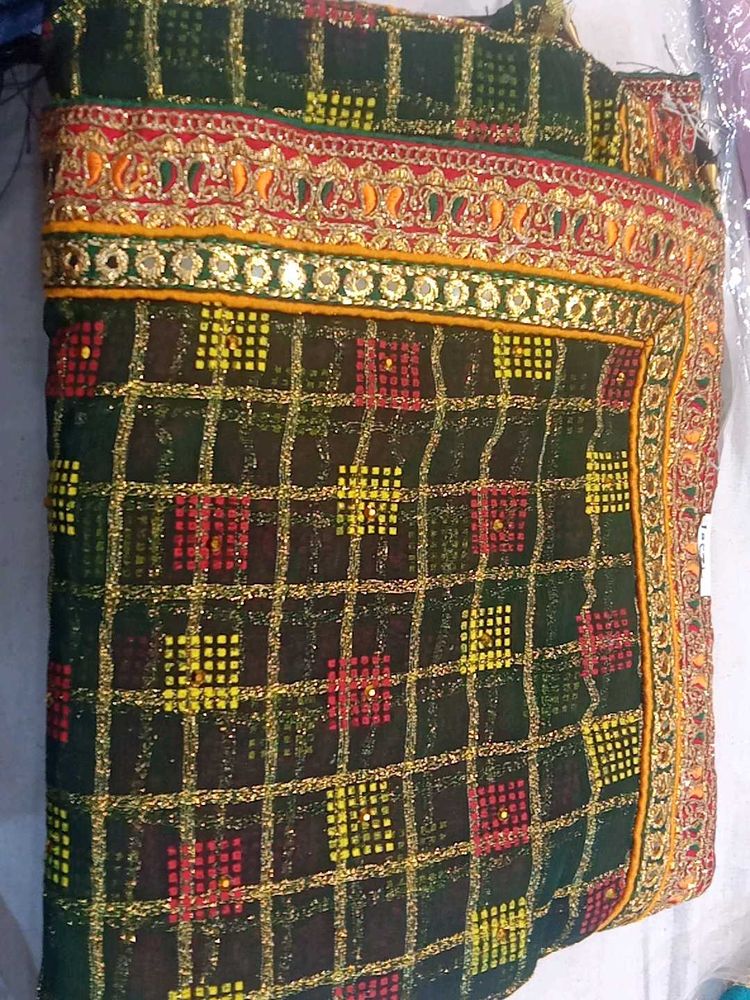 Elegant Checked Saree