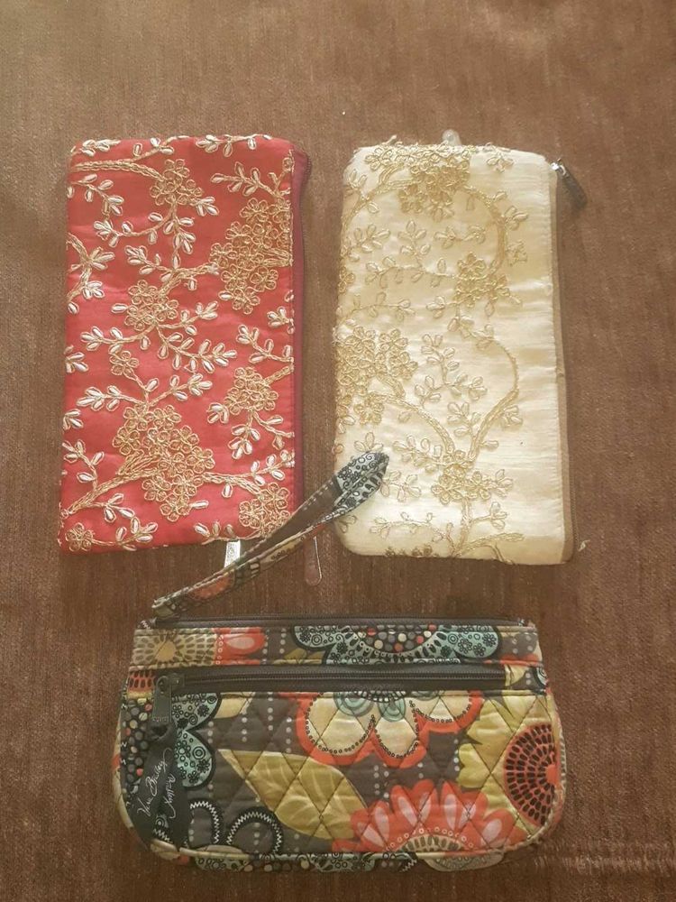 Stylish Vera Bradley Pouches (Set of 3)