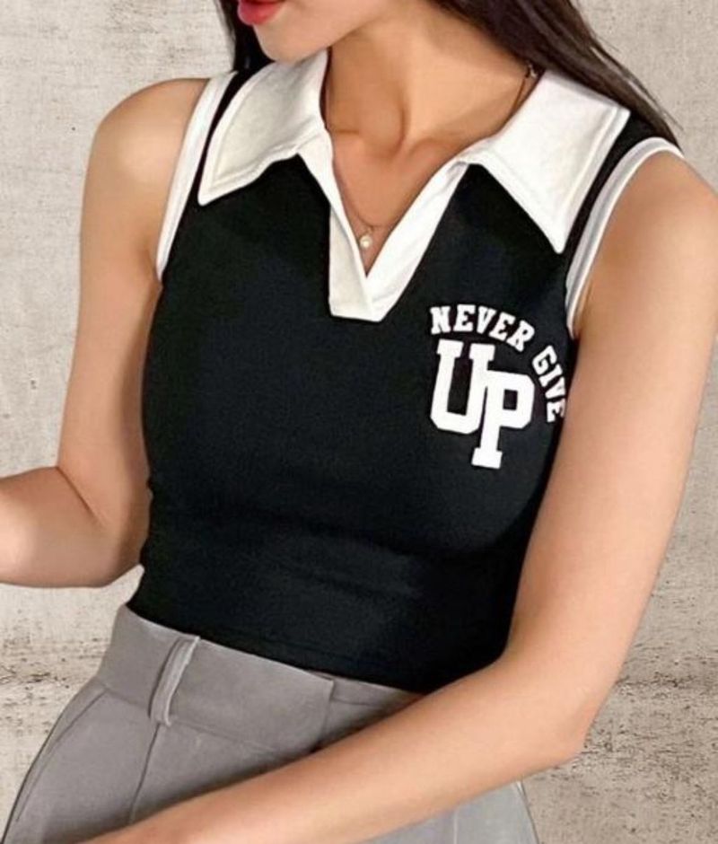 Never Give Up Graphic Tank Top