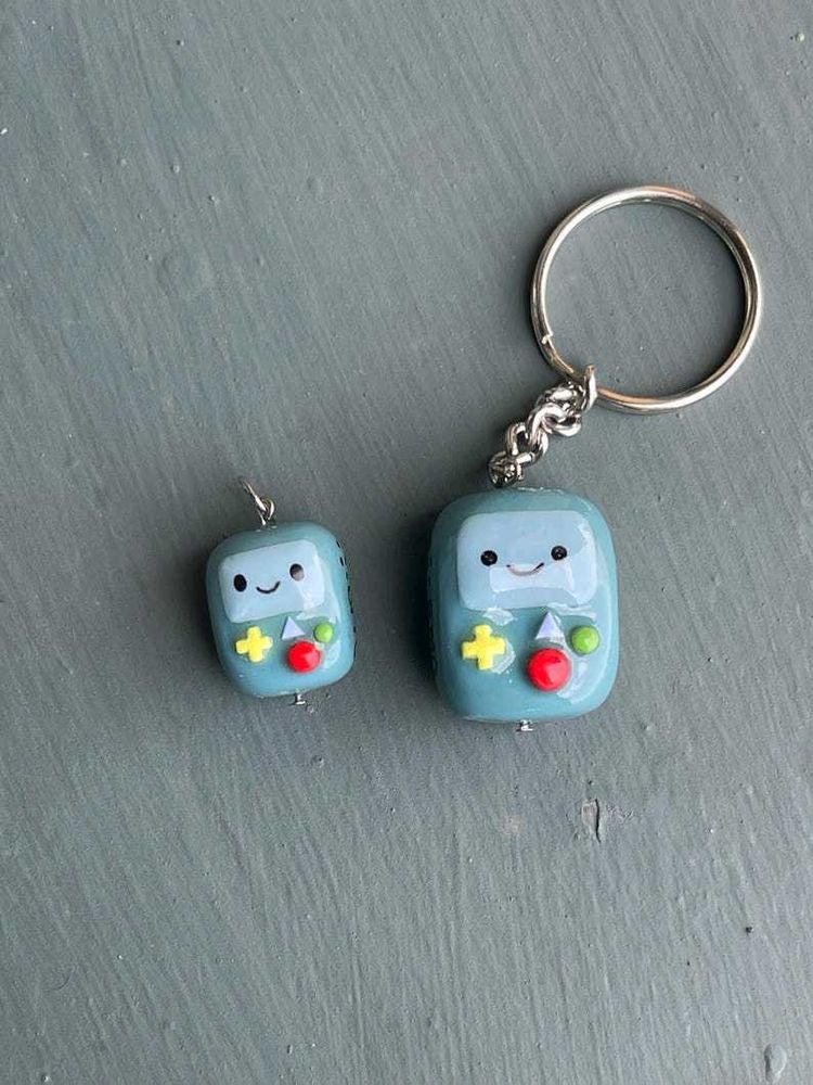 Adventure Time BMO Clay Keychain Charm