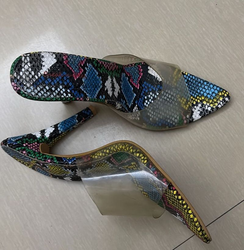 4 Inch Classy Repltile Print Heels