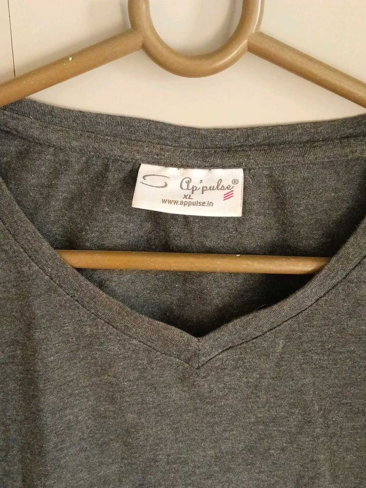 Gray V-Neck T-Shirt