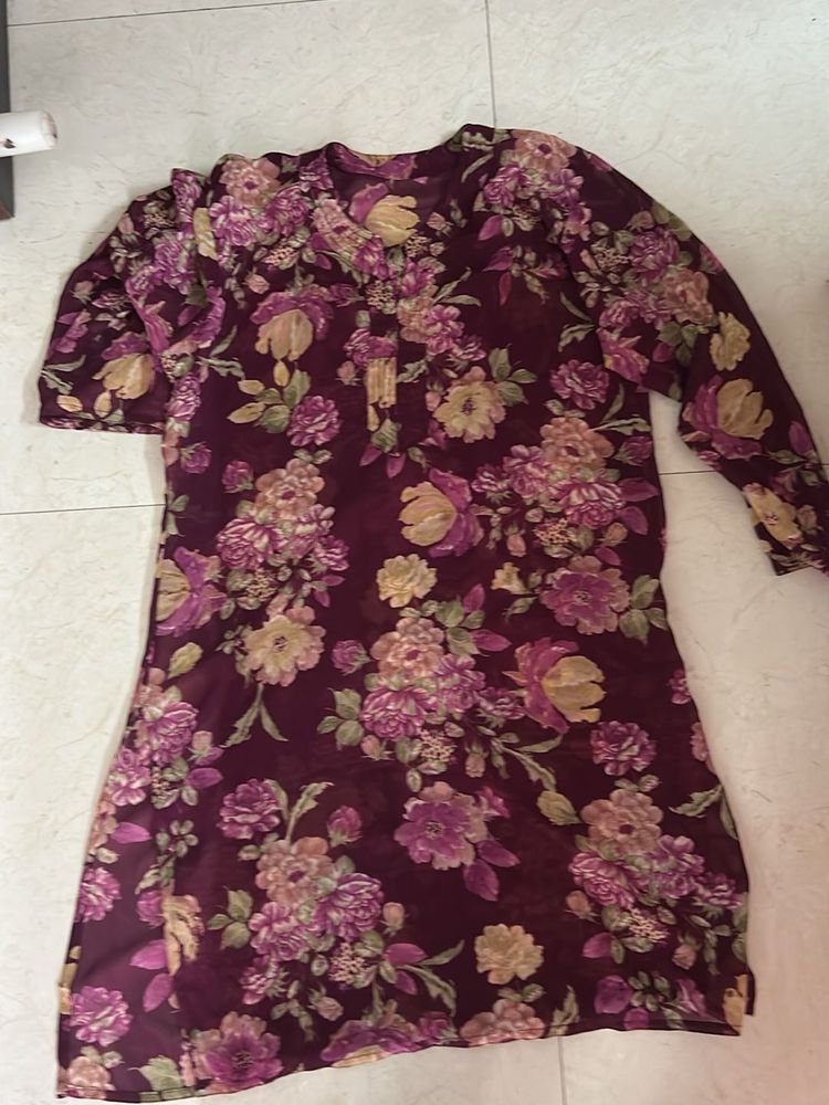 Women Georgette Kurti For Summer