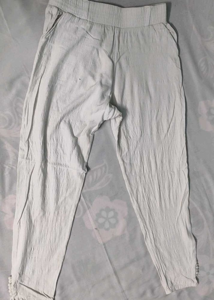 White Casual Legging