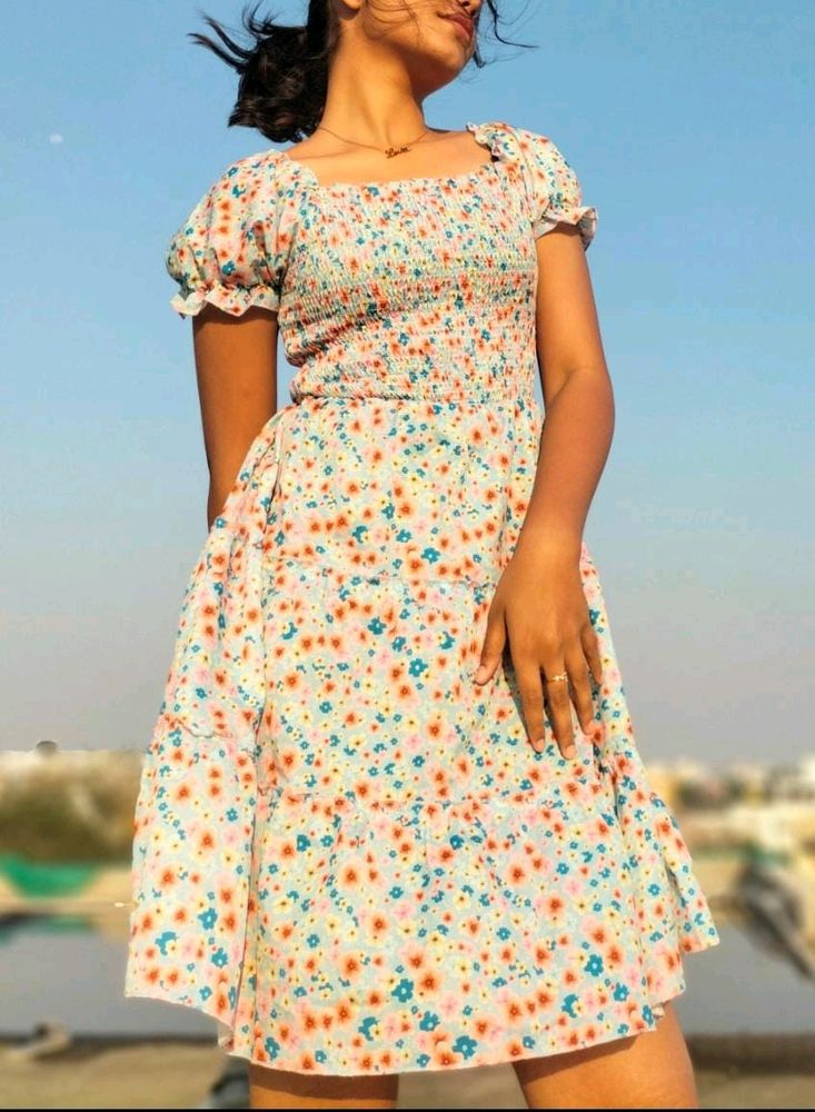 Urbanic Floral Cute Short Dress