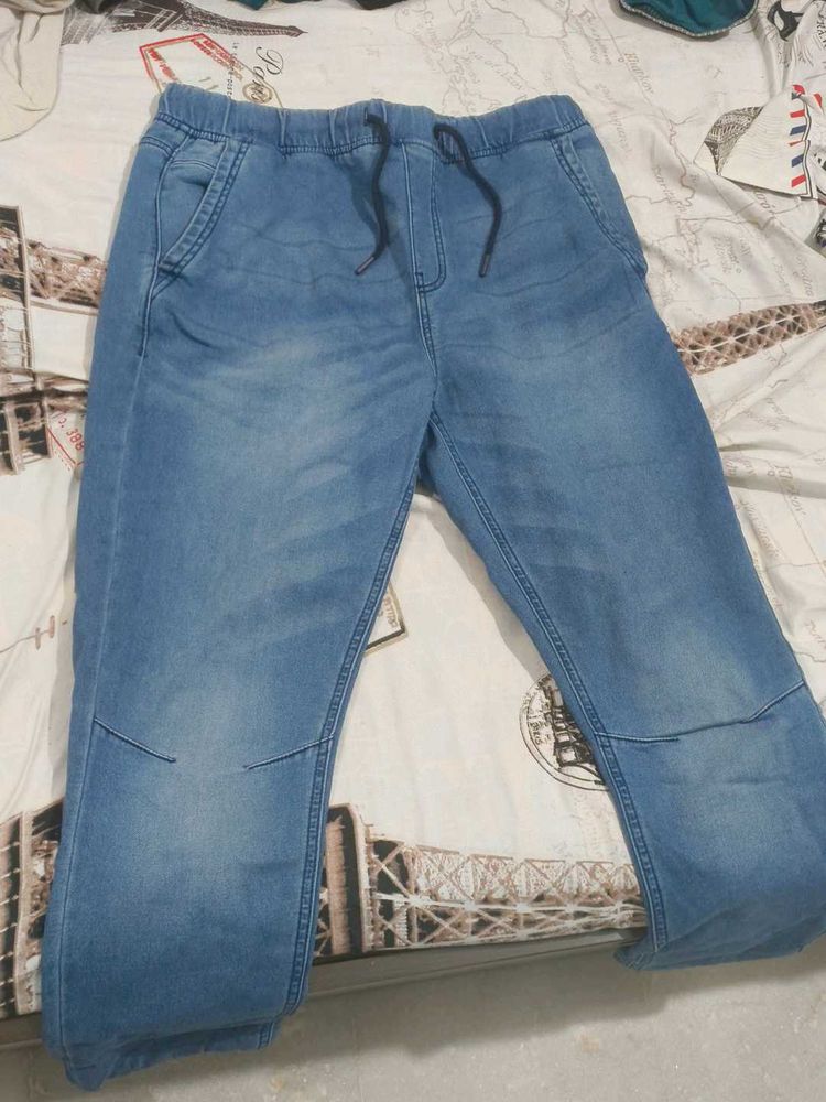 Blue Denim Joggers