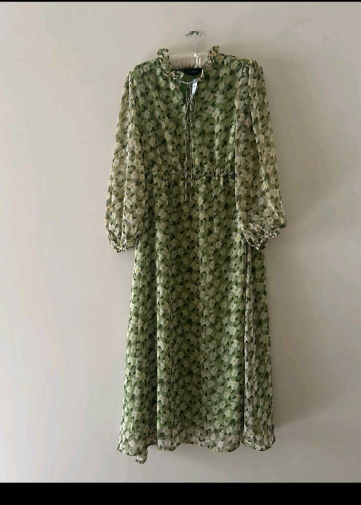Green Floral Maxi Dress