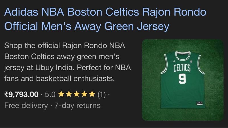 Original Adidas Boston Rondo Jersey
