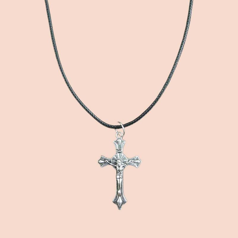 Silver Cross Pendant Necklace