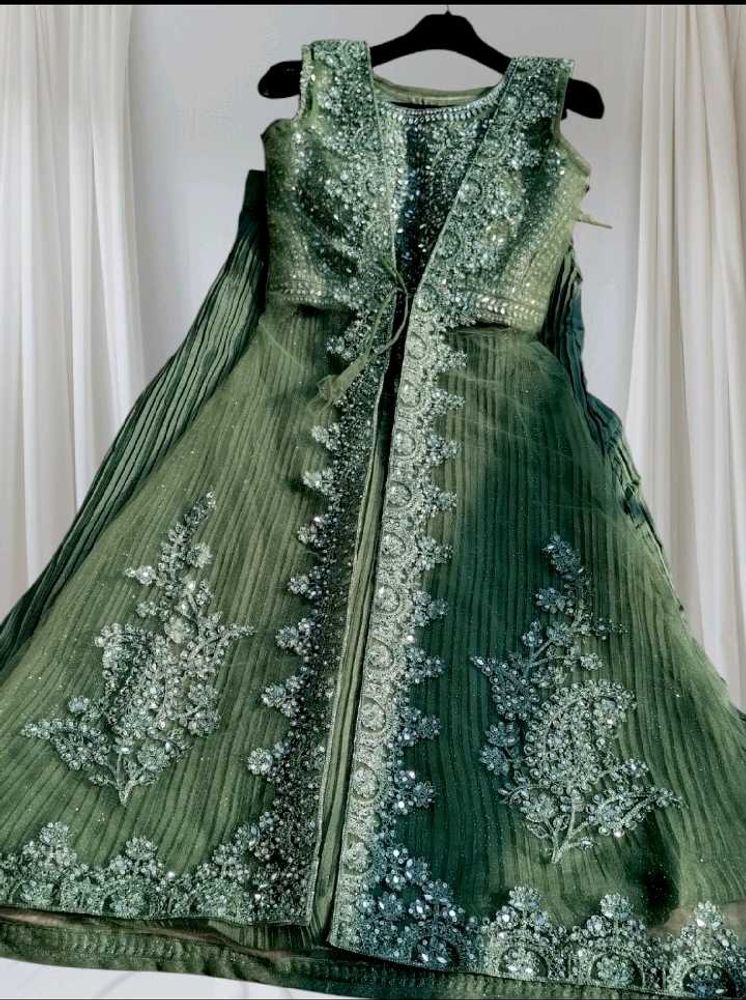 🆕🆕FourPiece Indo Western BridalDress For Mehndi