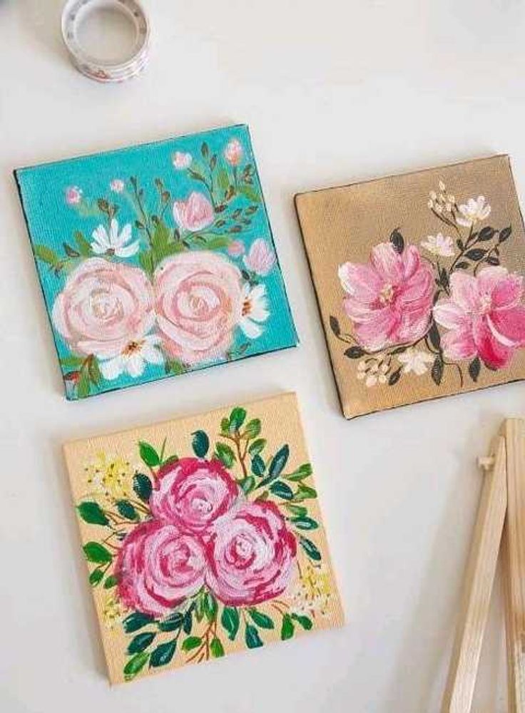 Mini Flower Paintings