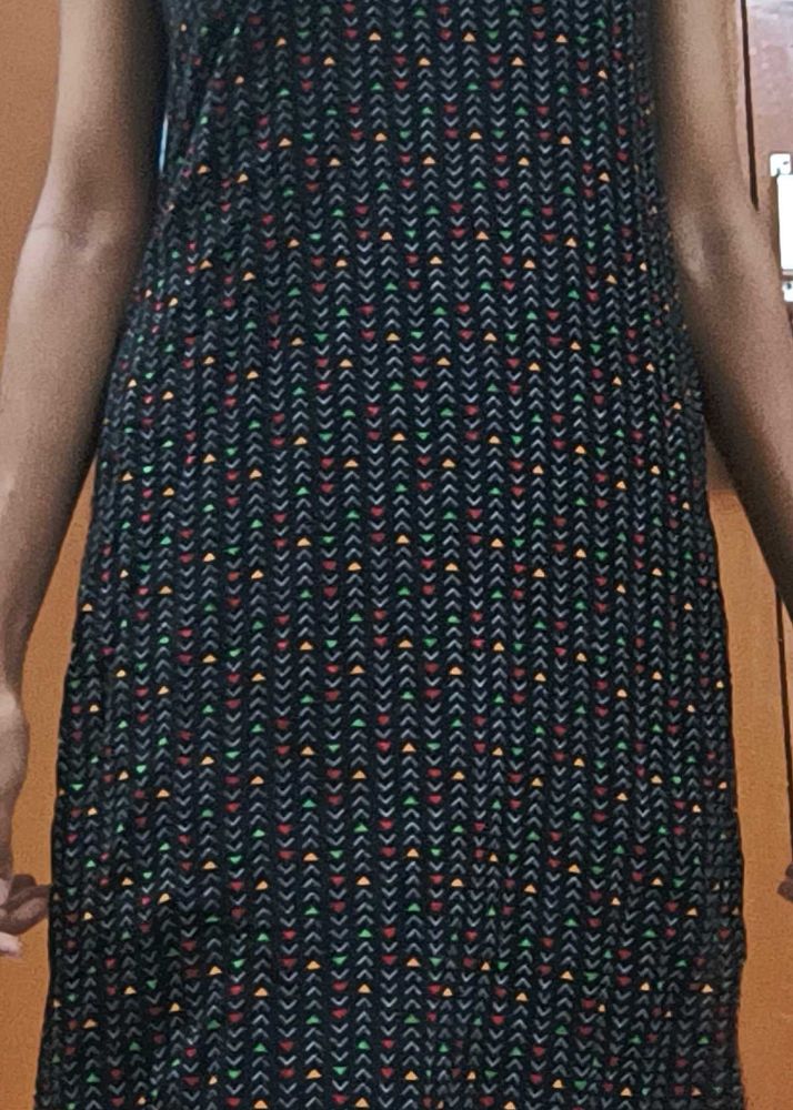 Black Multicolored Kurta