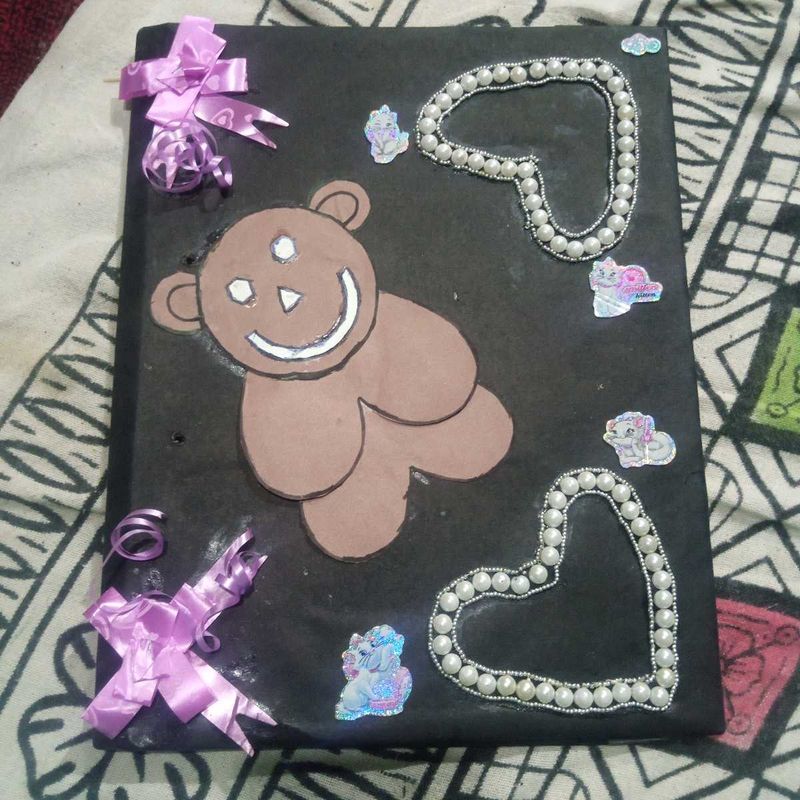 Handmade Scrapbook with Teddy Bear
