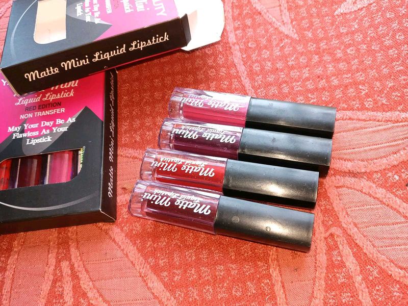 Matte liquid lipstick set of 4