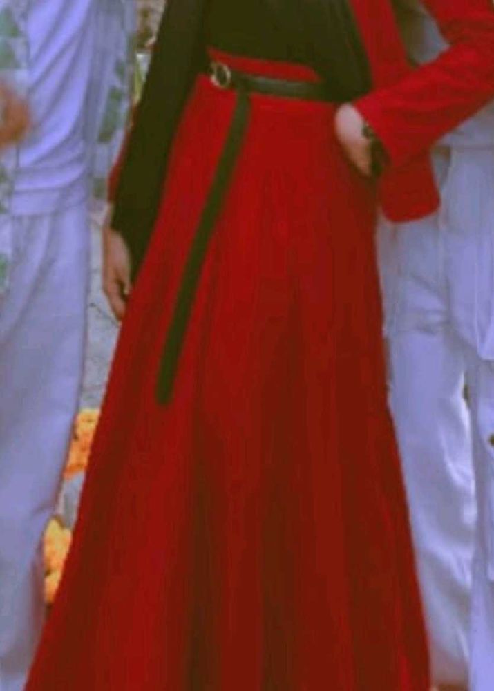 Red Maxi Skirt