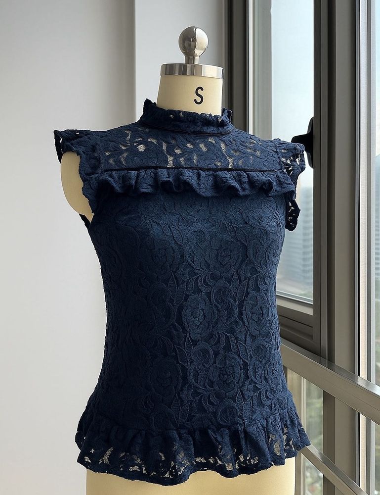 Lace Top With Ruffles