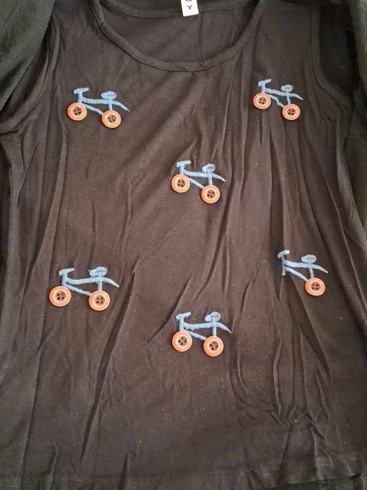 Cute Bicycle Print Tee