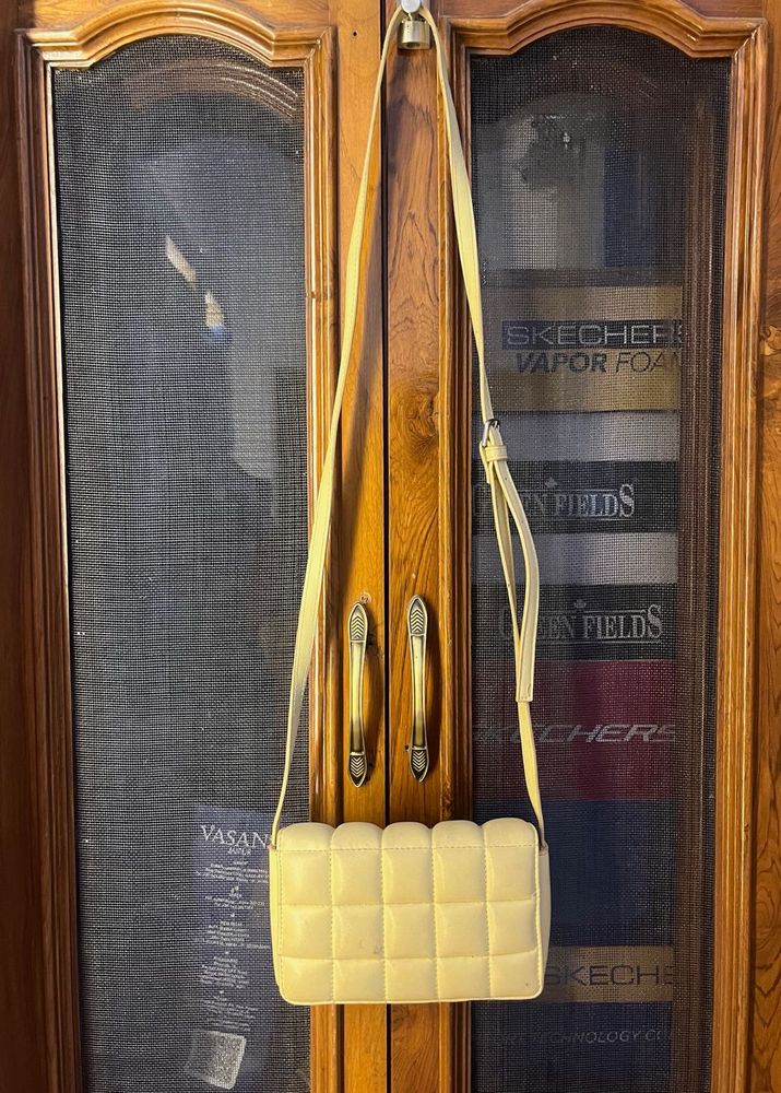 Yellow Quilted Sling Bag