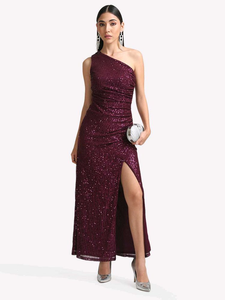 KAZO Brand One Shoulder Maxi Dress With Slit