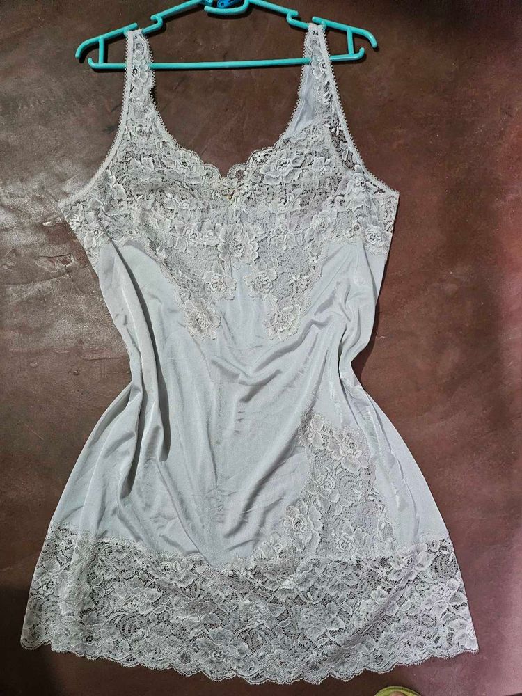 Vintage Lace Trim Slip Lingerie
