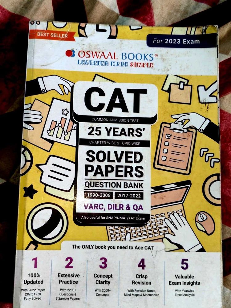Oswaal CAT Solved Papers - 25 Years - Like New!