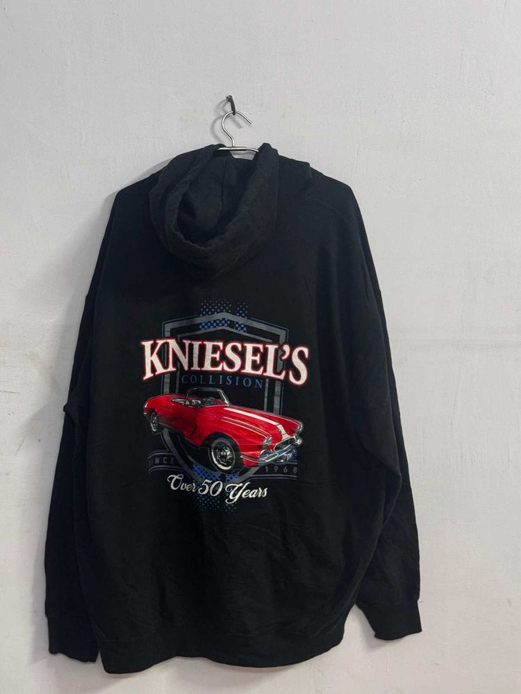 Black Hoodie with Car Graphic