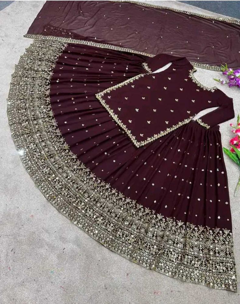 Maroon Embellished Lehenga
