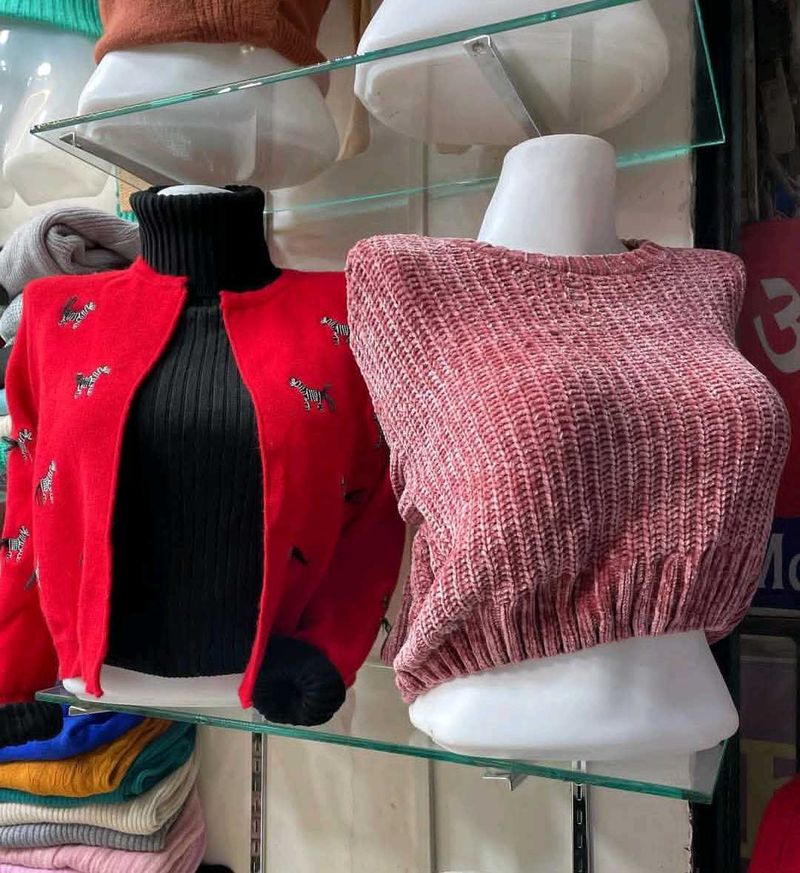Cute Cardigan &amp; Cropped Sweater Set