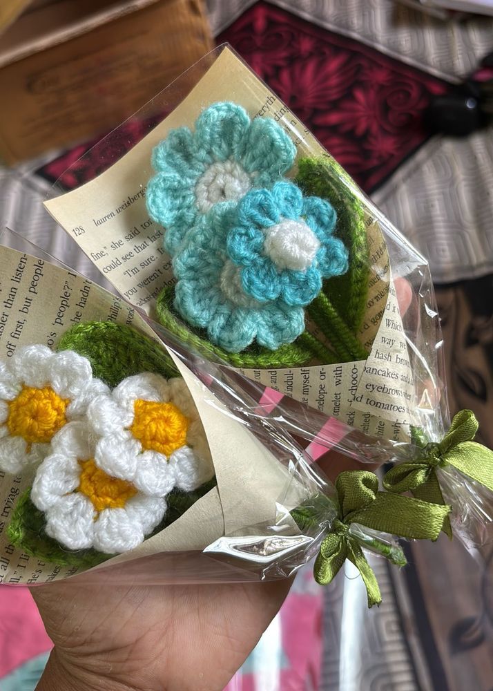 crochet mini bouquets