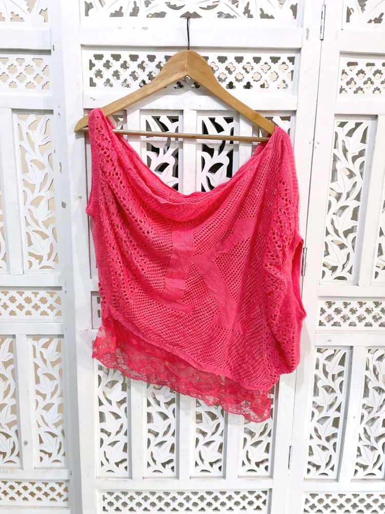 Pink Summer Crochet Overlay C